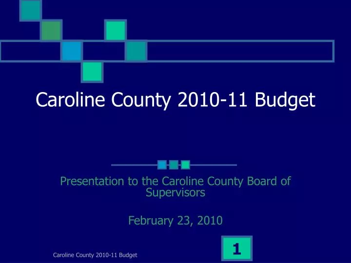 caroline county 2010 11 budget