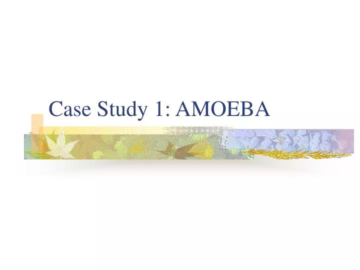case study 1 amoeba