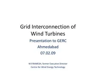 Grid Interconnection of Wind Turbines