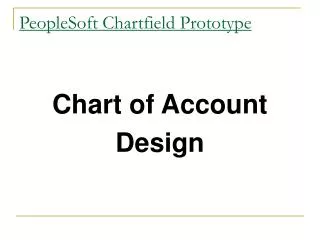 PeopleSoft Chartfield Prototype