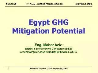 Egypt GHG Mitigation Potential