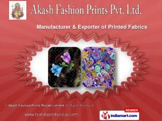Pigment Disperse Print With Khadi & Discharge Print Fabric