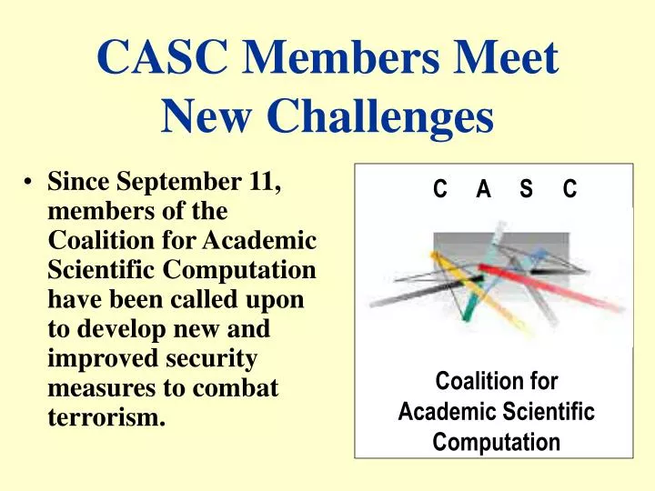 casc members meet new challenges