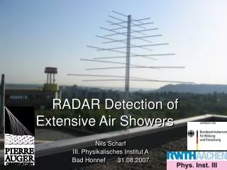RADAR Detection of Extensive Air Showers