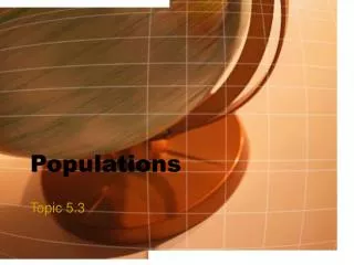 populations