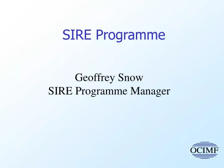 sire programme