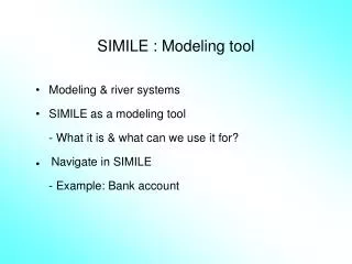 SIMILE : Modeling tool