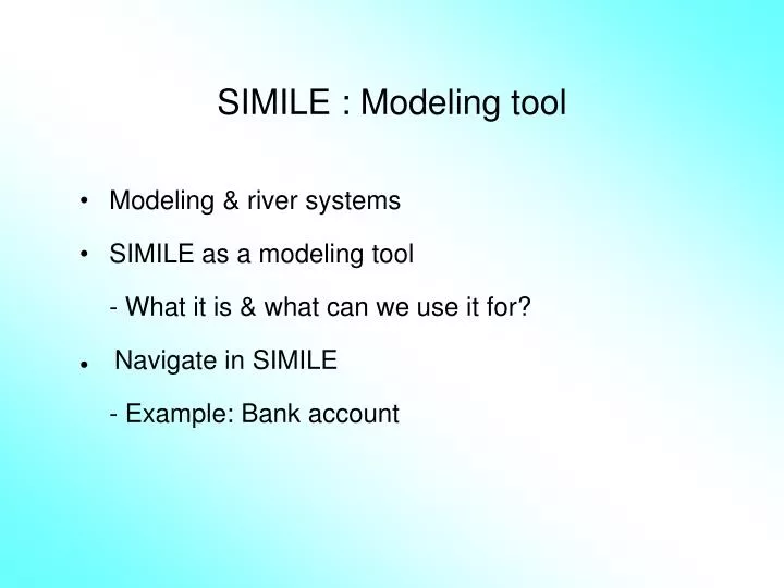 simile modeling tool