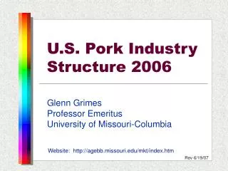 U.S. Pork Industry Structure 2006