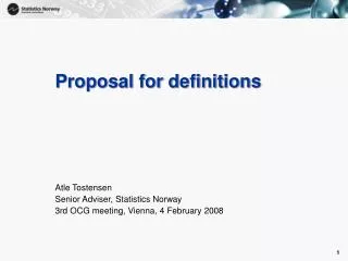 Proposal for definitions