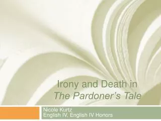 Irony and Death in The Pardoner’s Tale