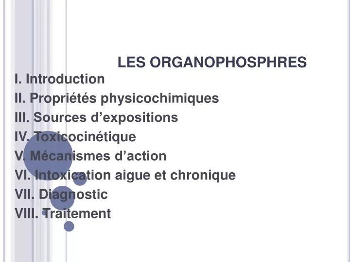 les organophosphres
