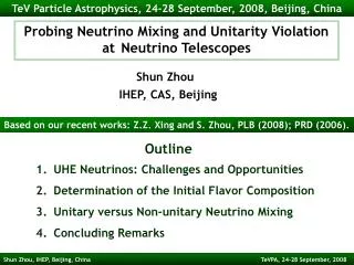 Probing Neutrino Mixing and Unitarity Violation at Neutrino Telescopes