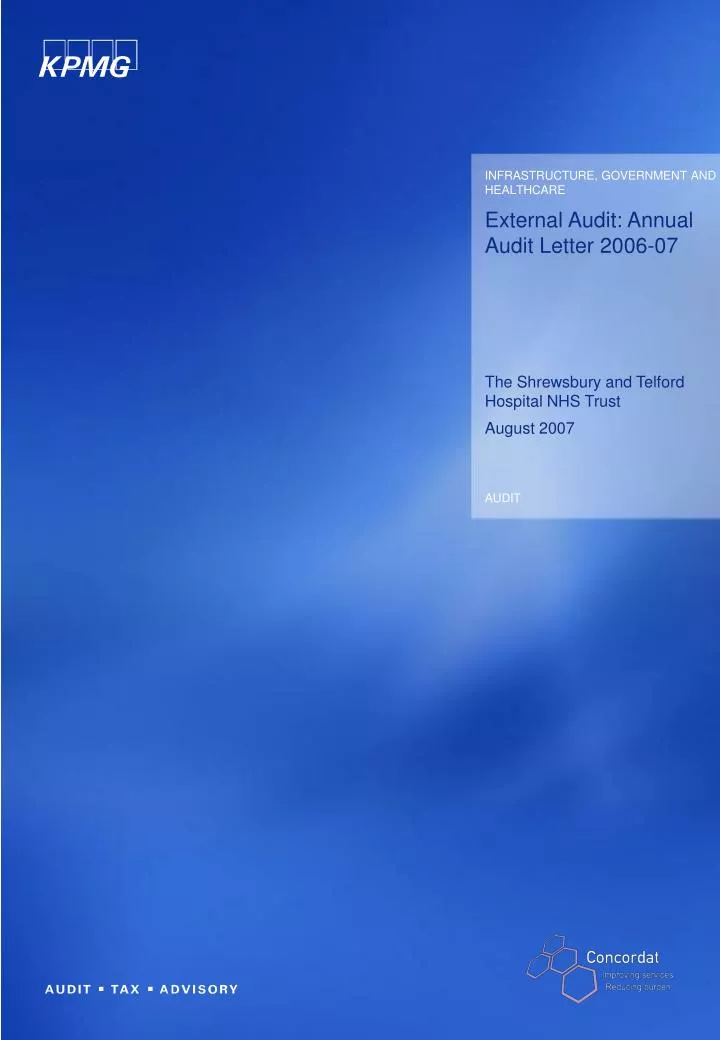 external audit annual audit letter 2006 07