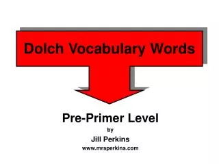 dolch vocabulary words