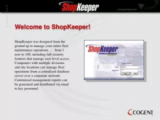 Welcome to ShopKeeper!