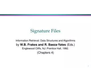 Signature Files