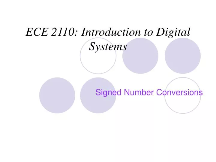 ece 2110 introduction to digital systems