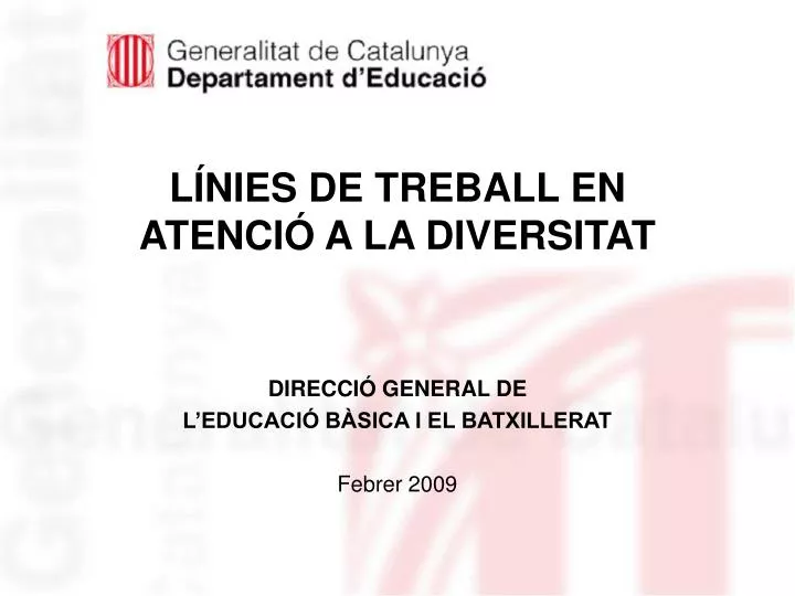 l nies de treball en atenci a la diversitat