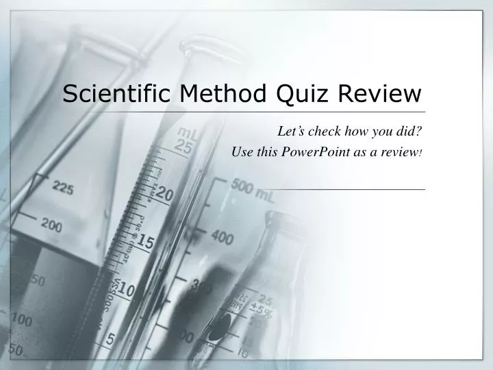 scientific method quiz review