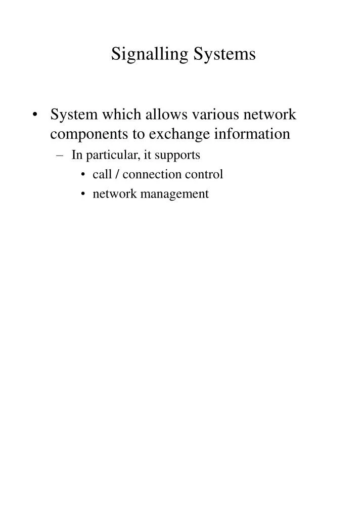 signalling systems