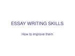 ESSAY WRITING SKILLS - slide 1