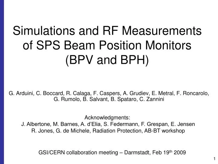 simulations and rf measurements of sps beam position monitors bpv and bph