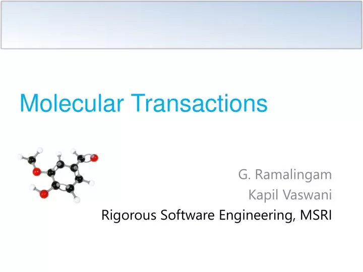 molecular transactions