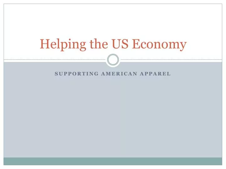helping the us economy