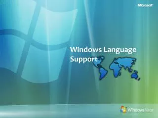 Windows Language Support