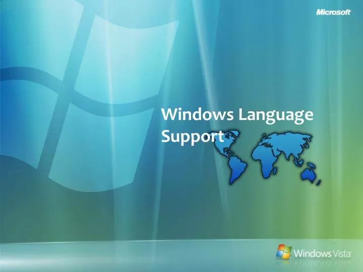 windows language support