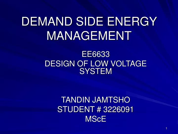 demand side energy management