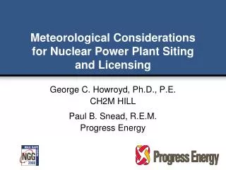 Meteorological Considerations for Nuclear Power Plant Siting and Licensing