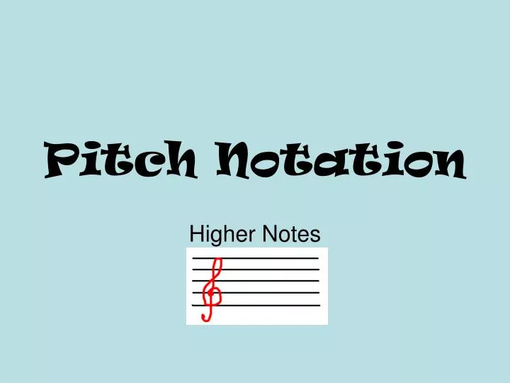 pitch notation