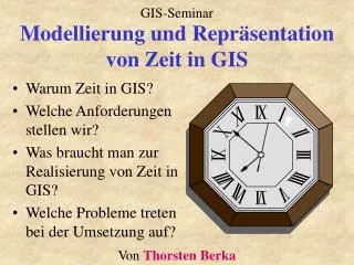 Modellierung und Repräsentation von Zeit in GIS