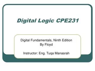 Digital Logic CPE231