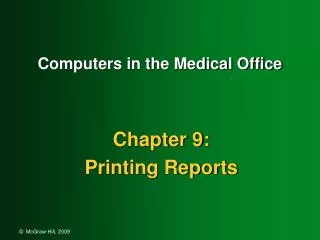 Computers in the Medical Office
