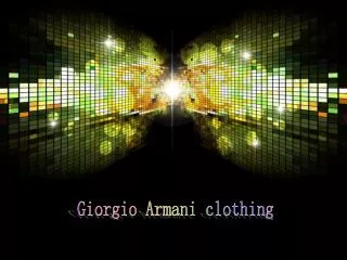 Giorgio Armani clothing