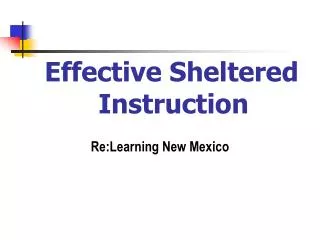 Re:Learning New Mexico