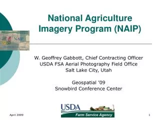 National Agriculture Imagery Program (NAIP)