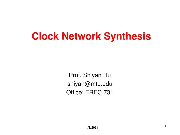 clock network synthesis