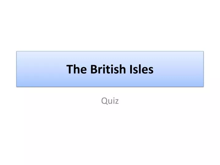 the british isles
