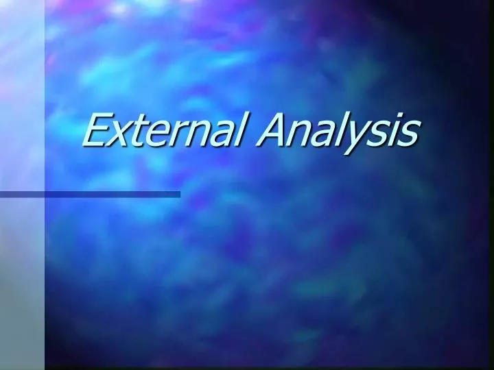 external analysis