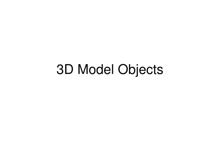 3d model objects