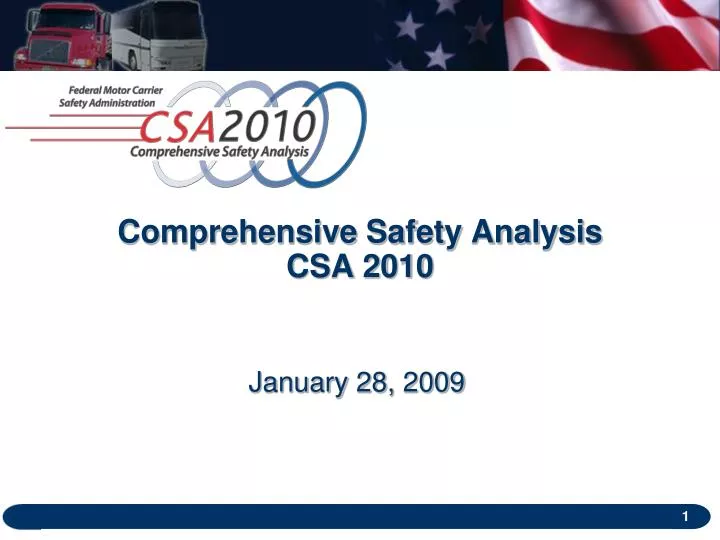 comprehensive safety analysis csa 2010