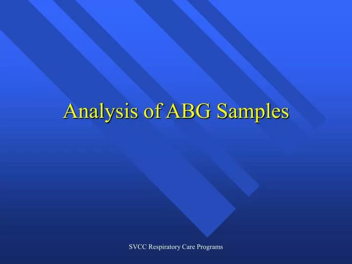analysis of abg samples