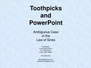 Toothpicks and PowerPoint