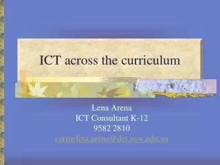 ICT across the curriculum