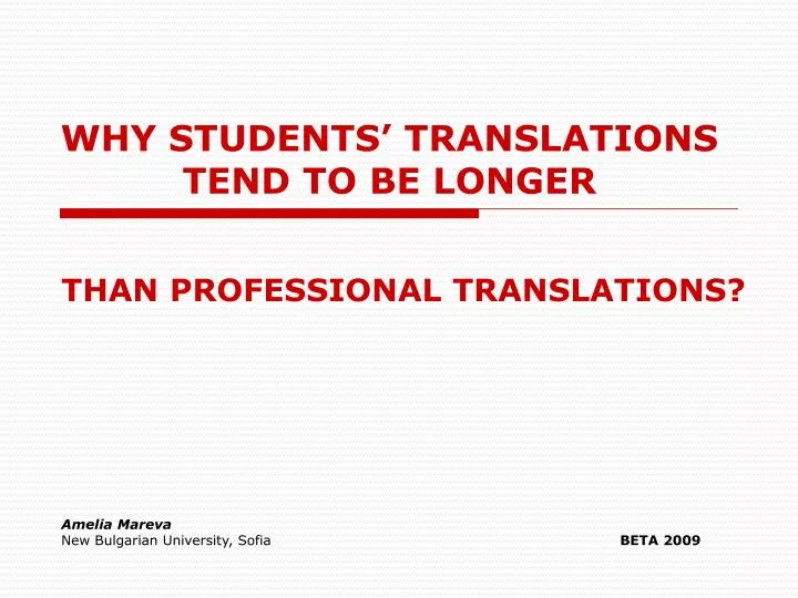 why students translations tend to be longer