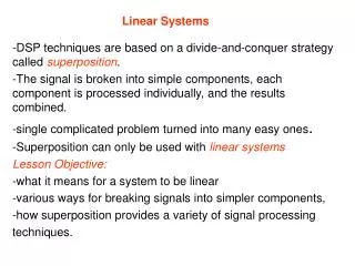 Linear Systems